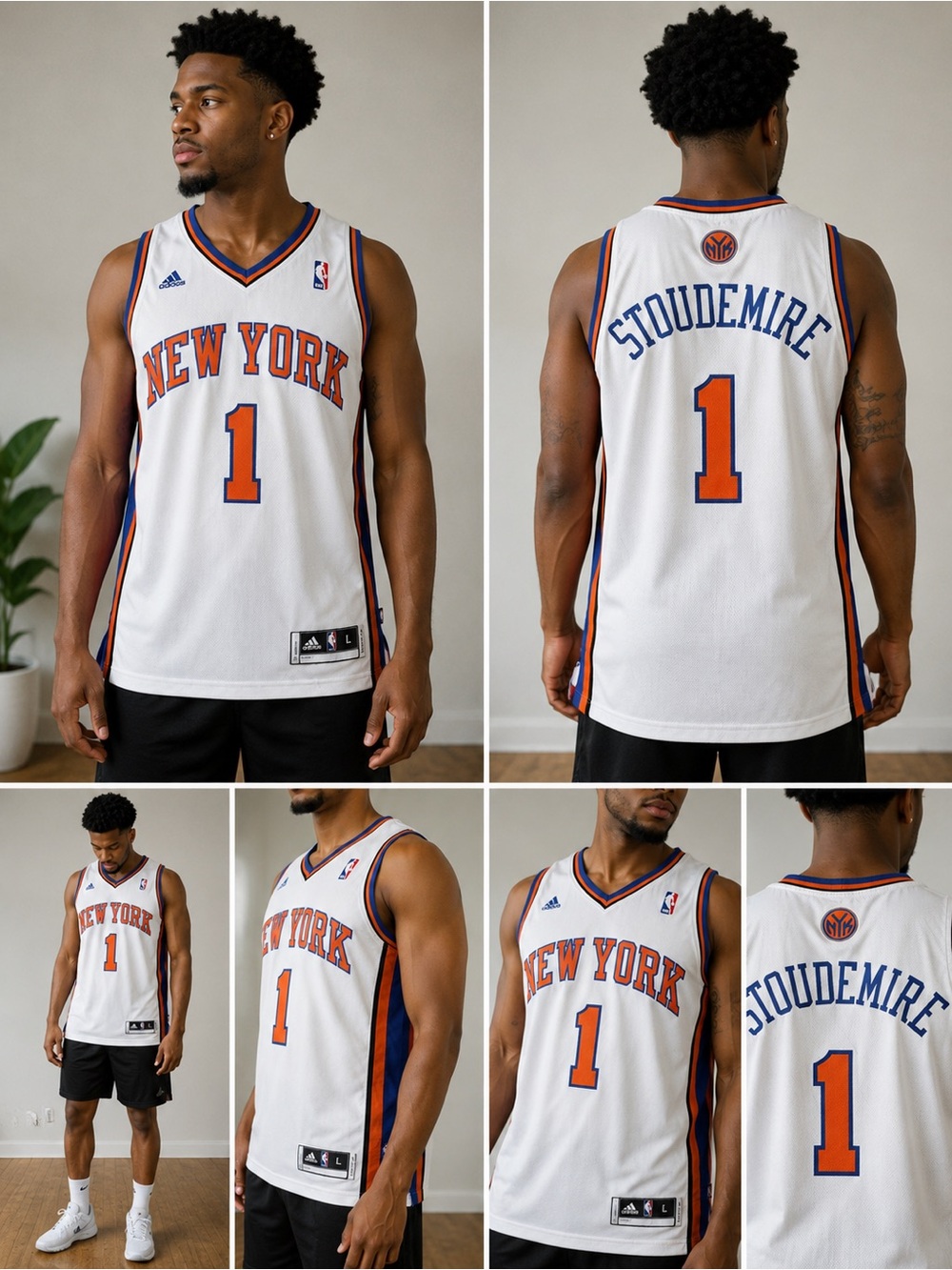 Adidas NBA New York Knicks Amar’e Stoudemire #1 Swingman Jersey Men’s Size L